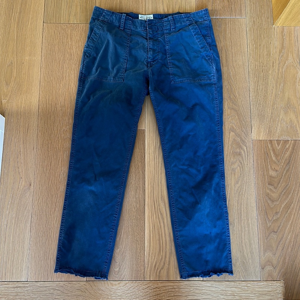 Nili Lotan blue cotton Jenna pant